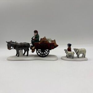 Department 56 1993 Vintage HVC Bringing Fleeces To The Mill Set Of 2 5819-0 EUC